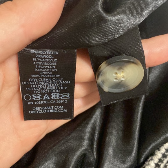 OBEY plaid mini skirt size 26 - Picture 6 of 6